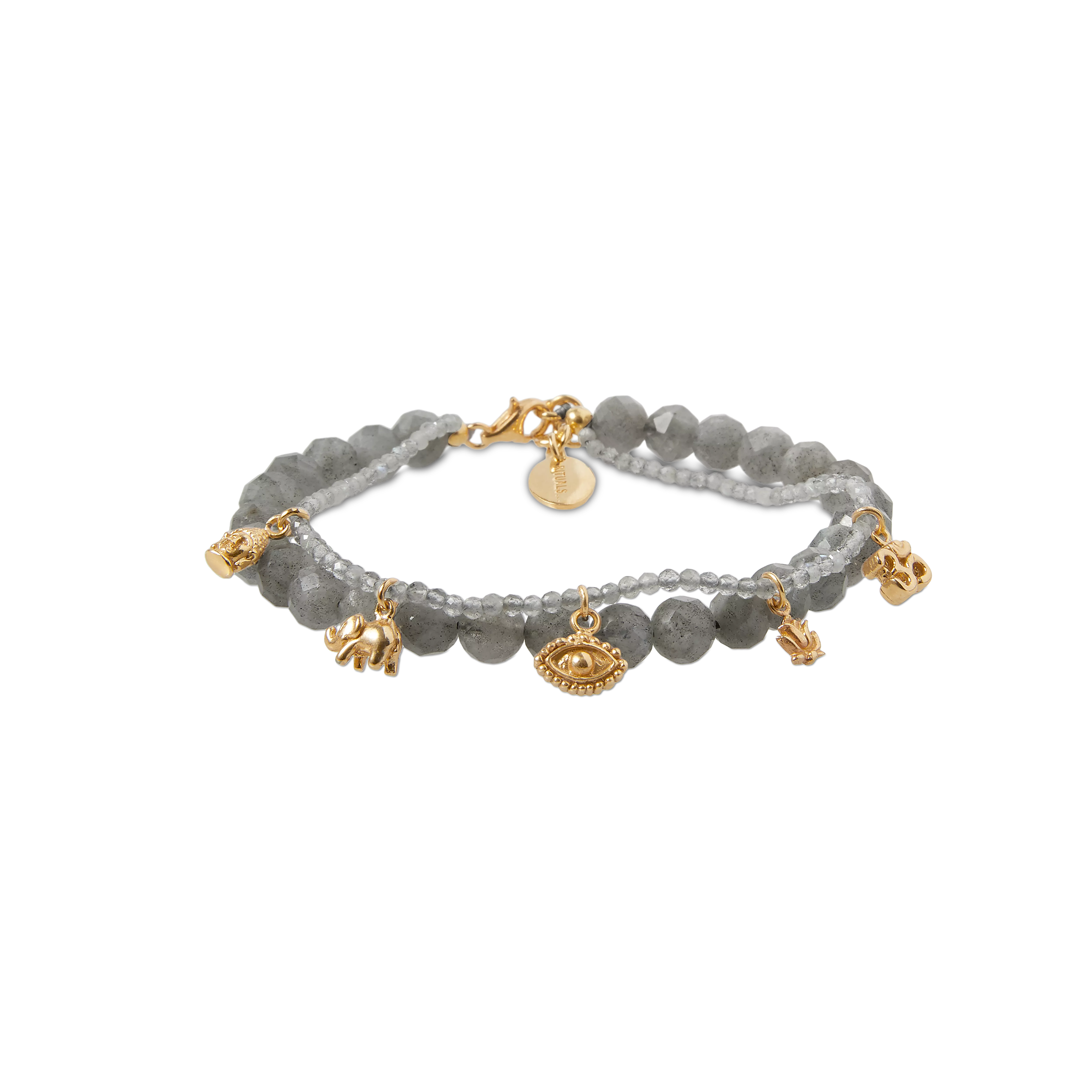 Labradorite Pendant Bead Bracelet