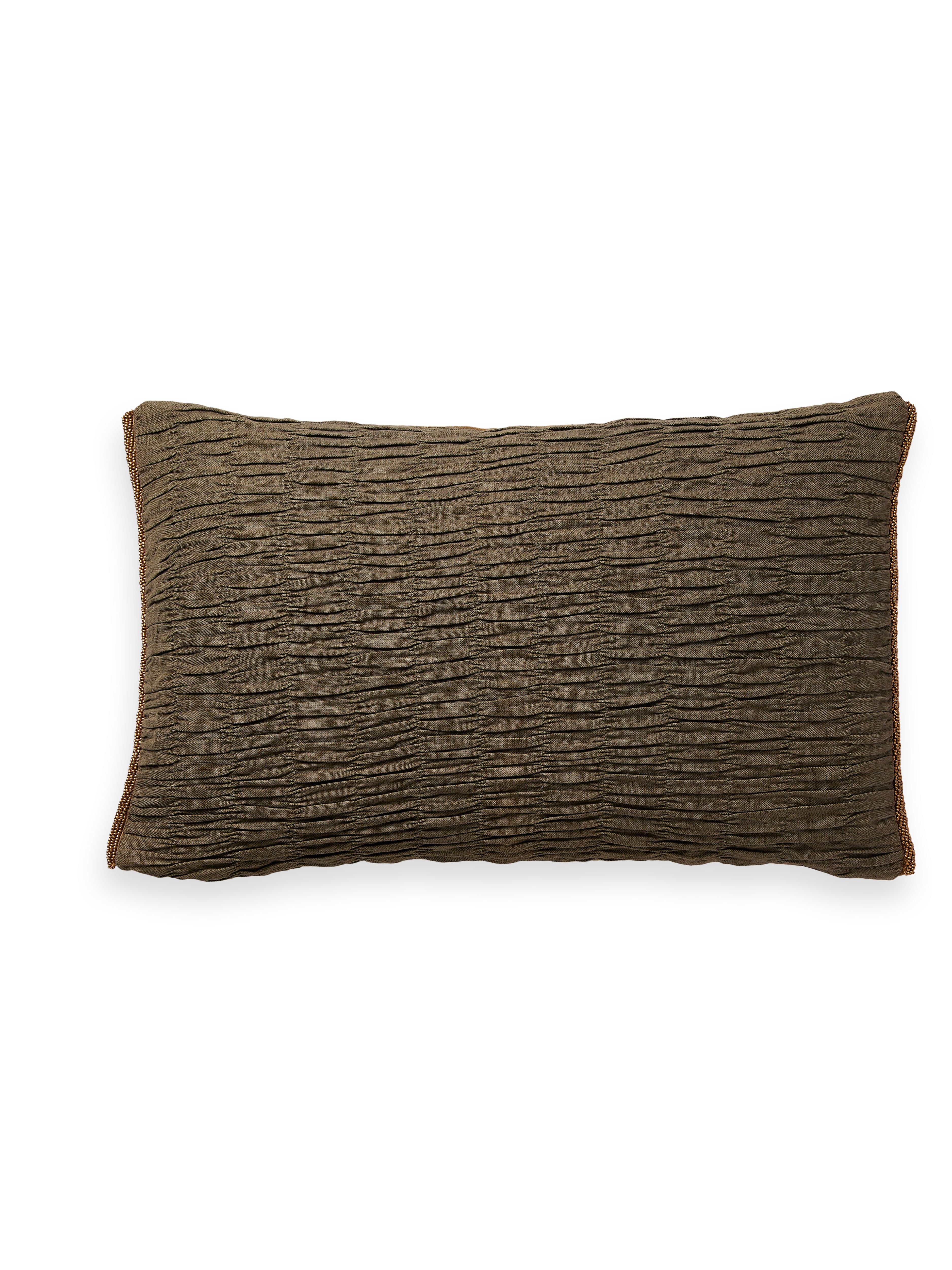 Smocked Green Cushion