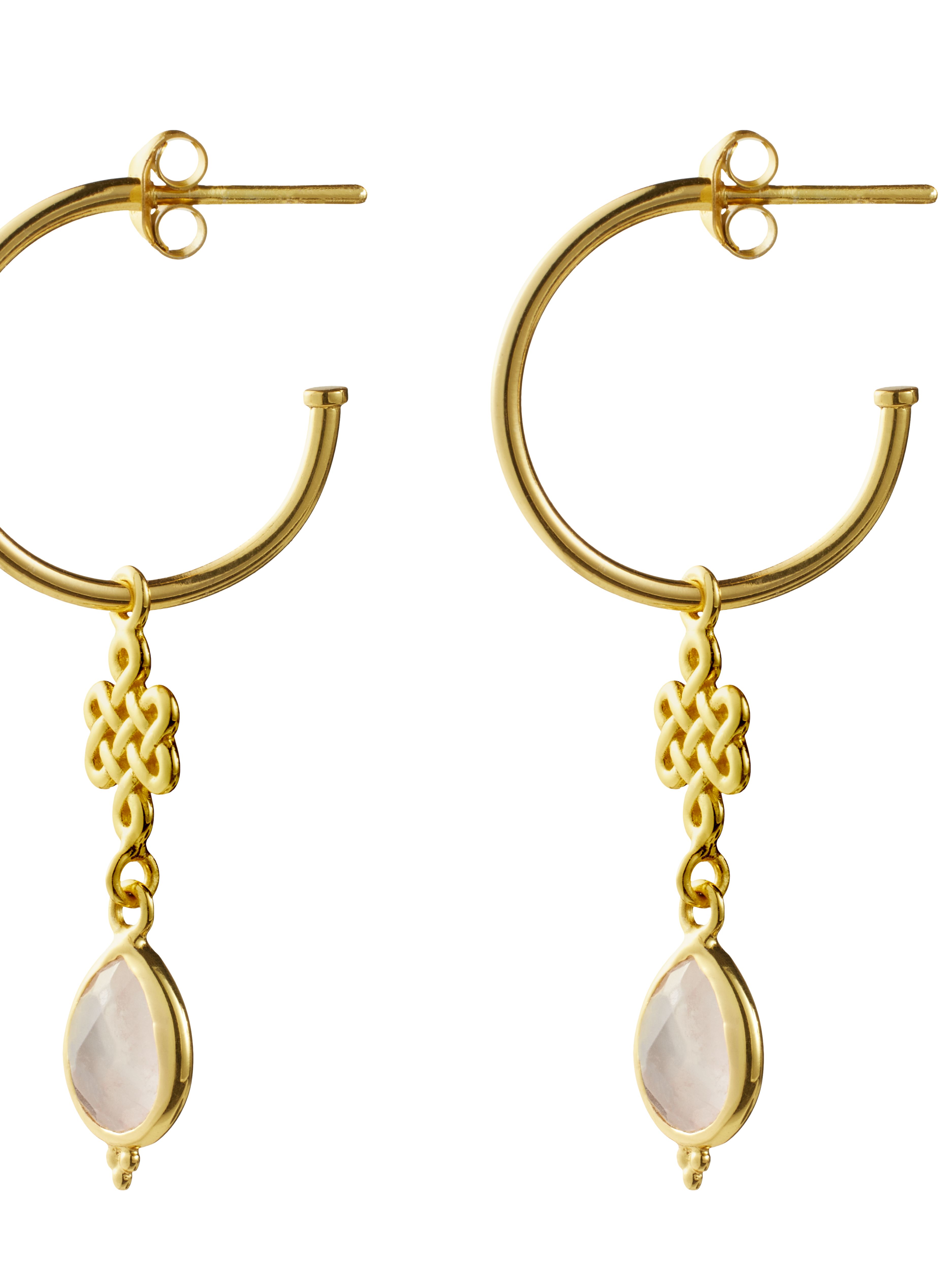 Infinity Hoops Pendant Earrings