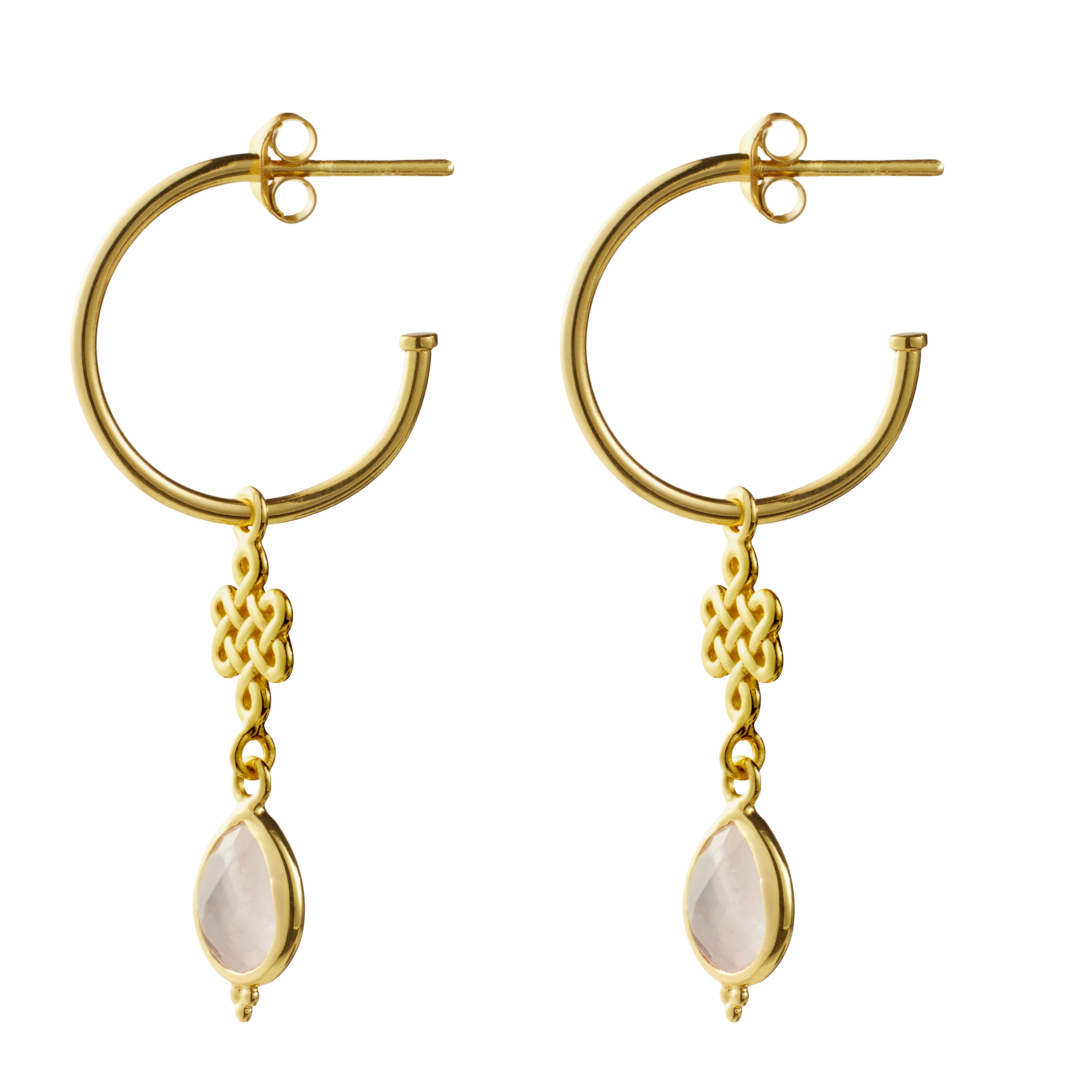 Infinity Hoops Pendant Earrings