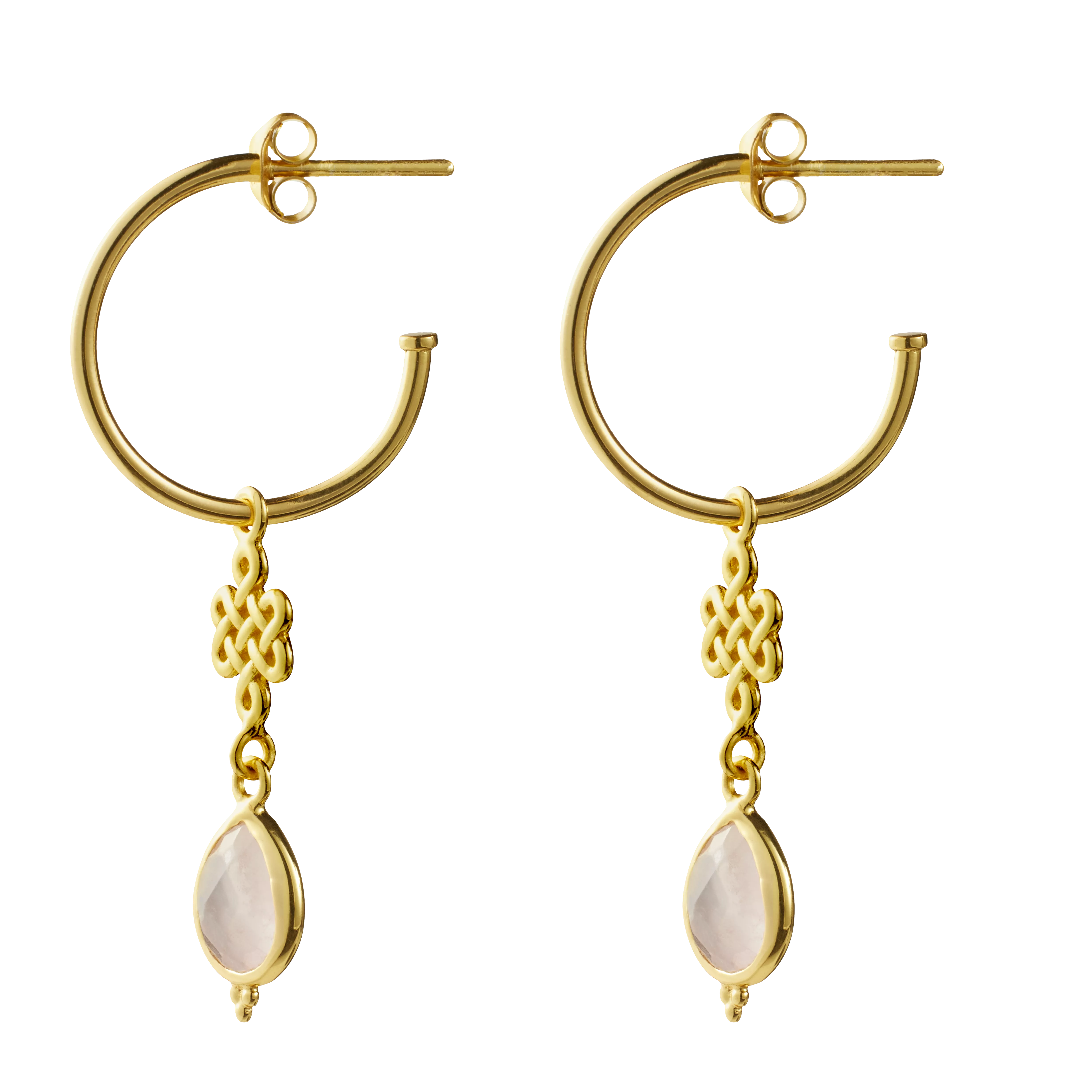 Infinity Hoops Pendant Earrings