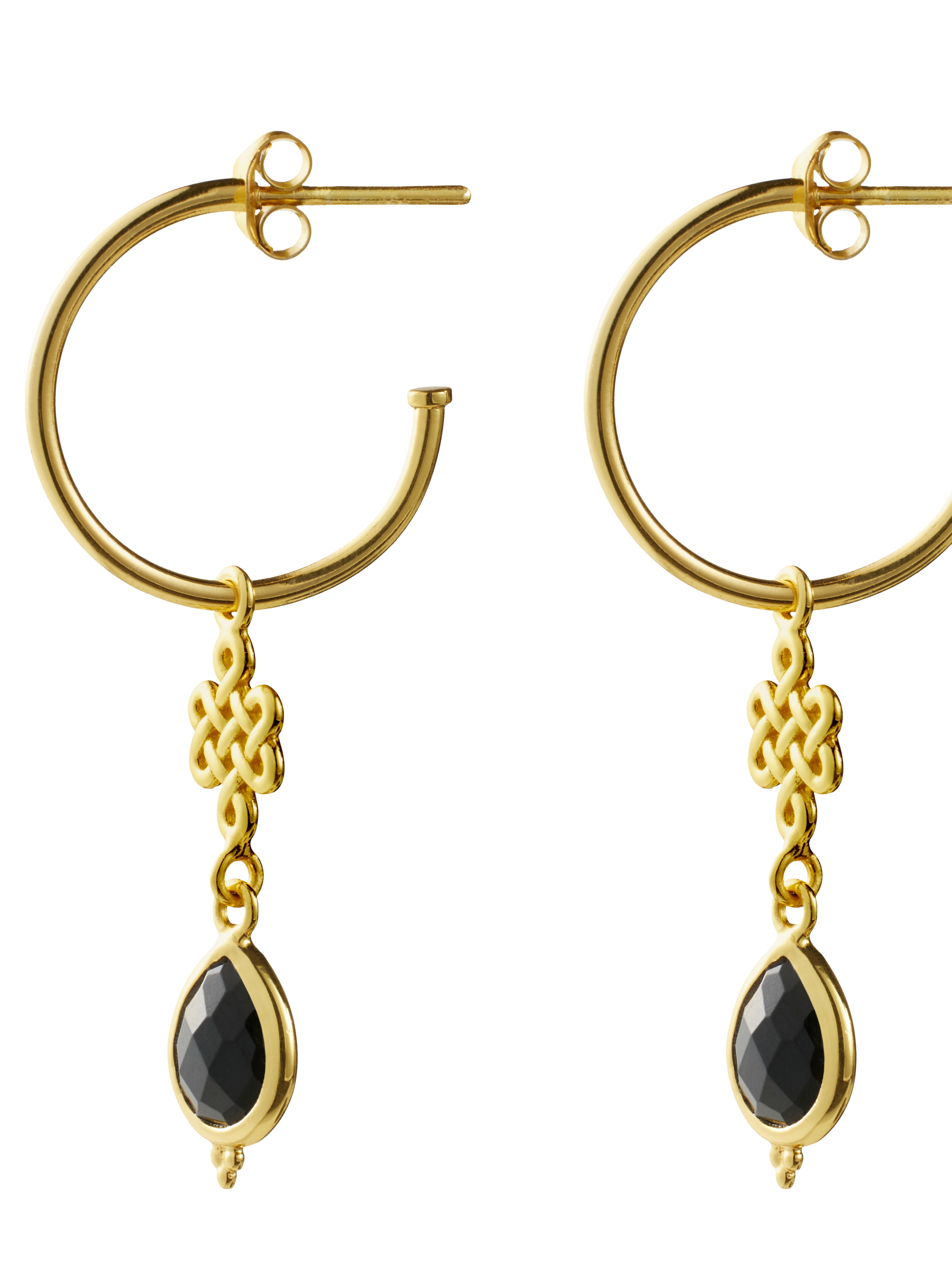 Infinity Hoops Pendant Earrings