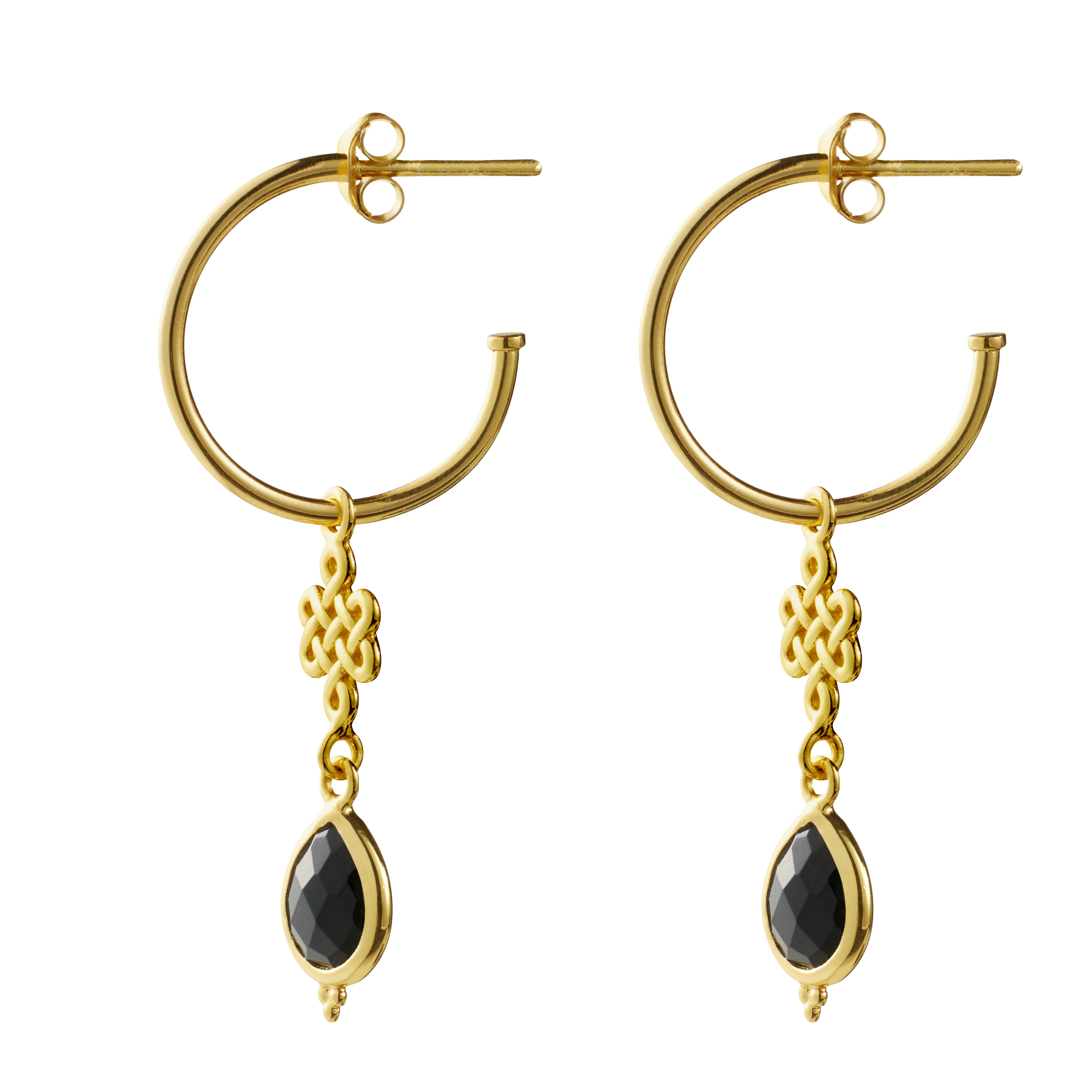 Infinity Hoops Pendant Earrings