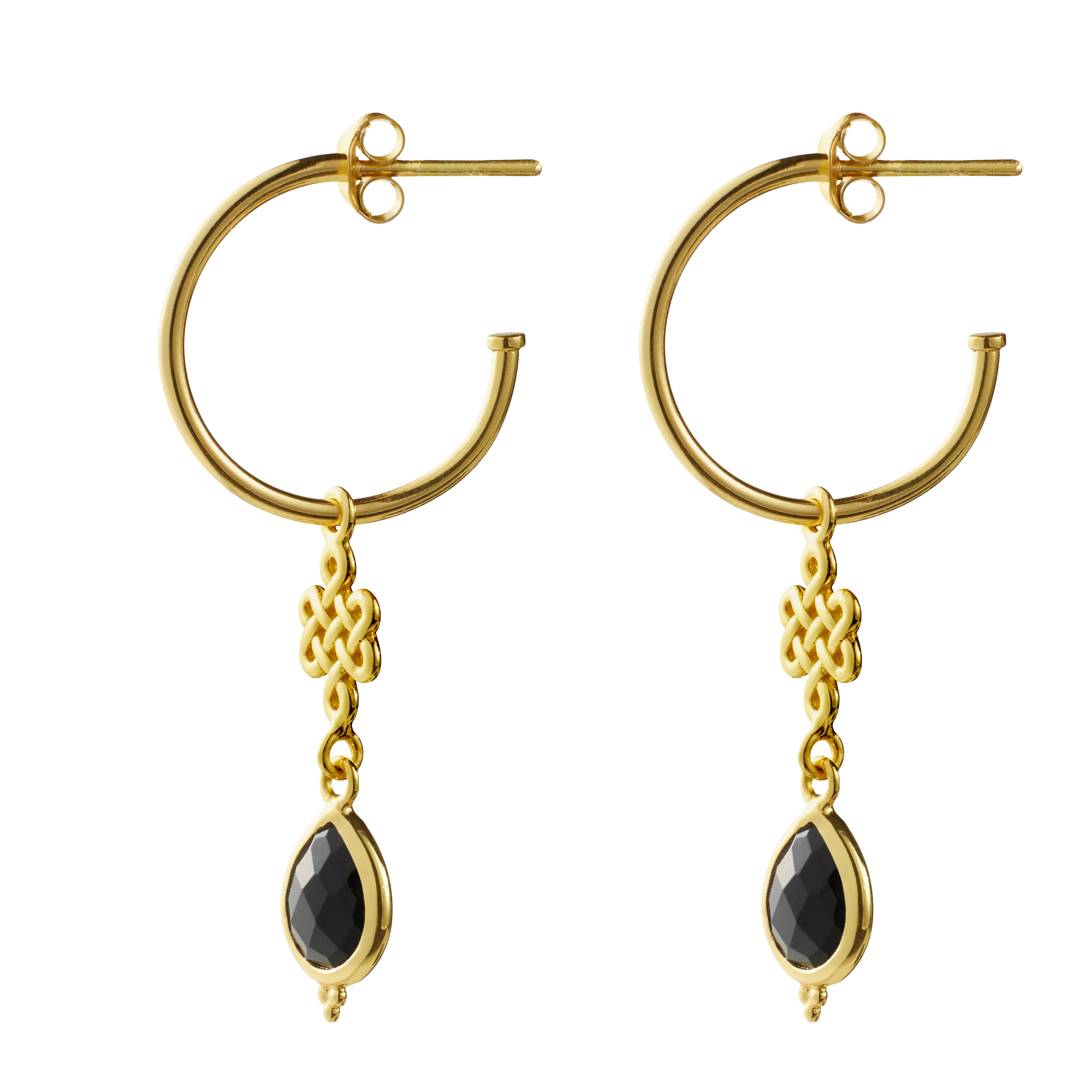 Infinity Hoops Pendant Earrings
