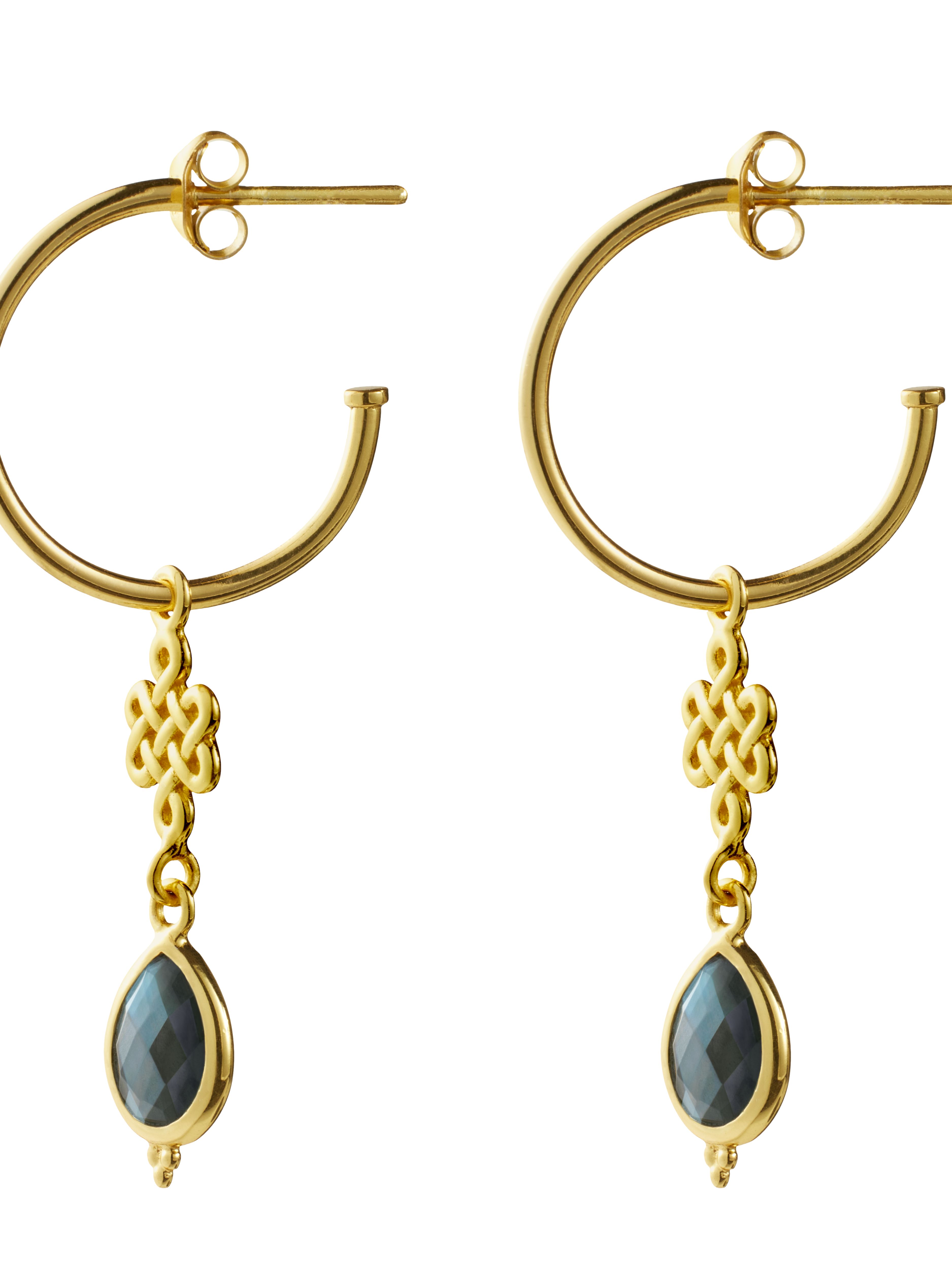 Infinity Hoops Pendant Earrings