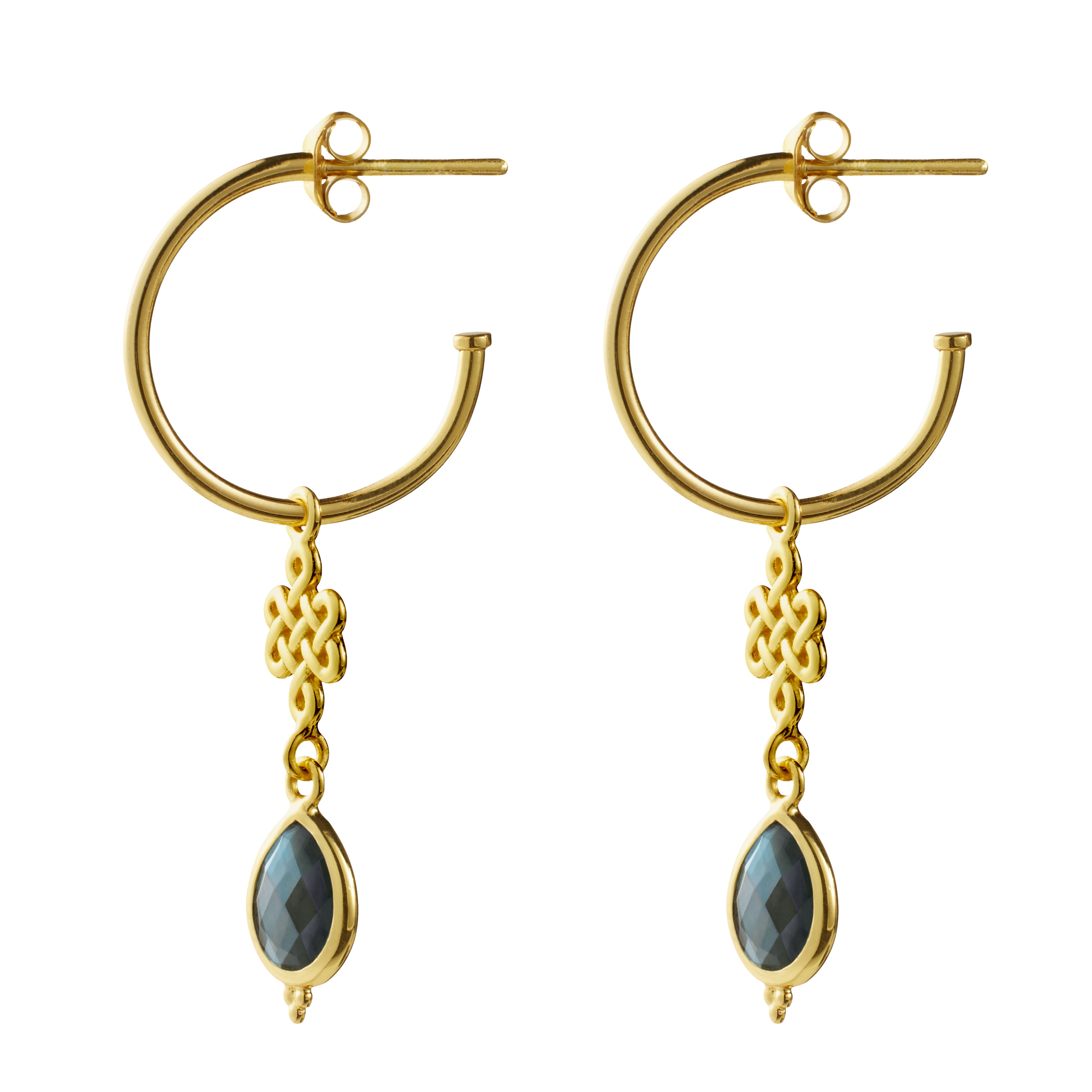 Infinity Hoops Pendant Earrings