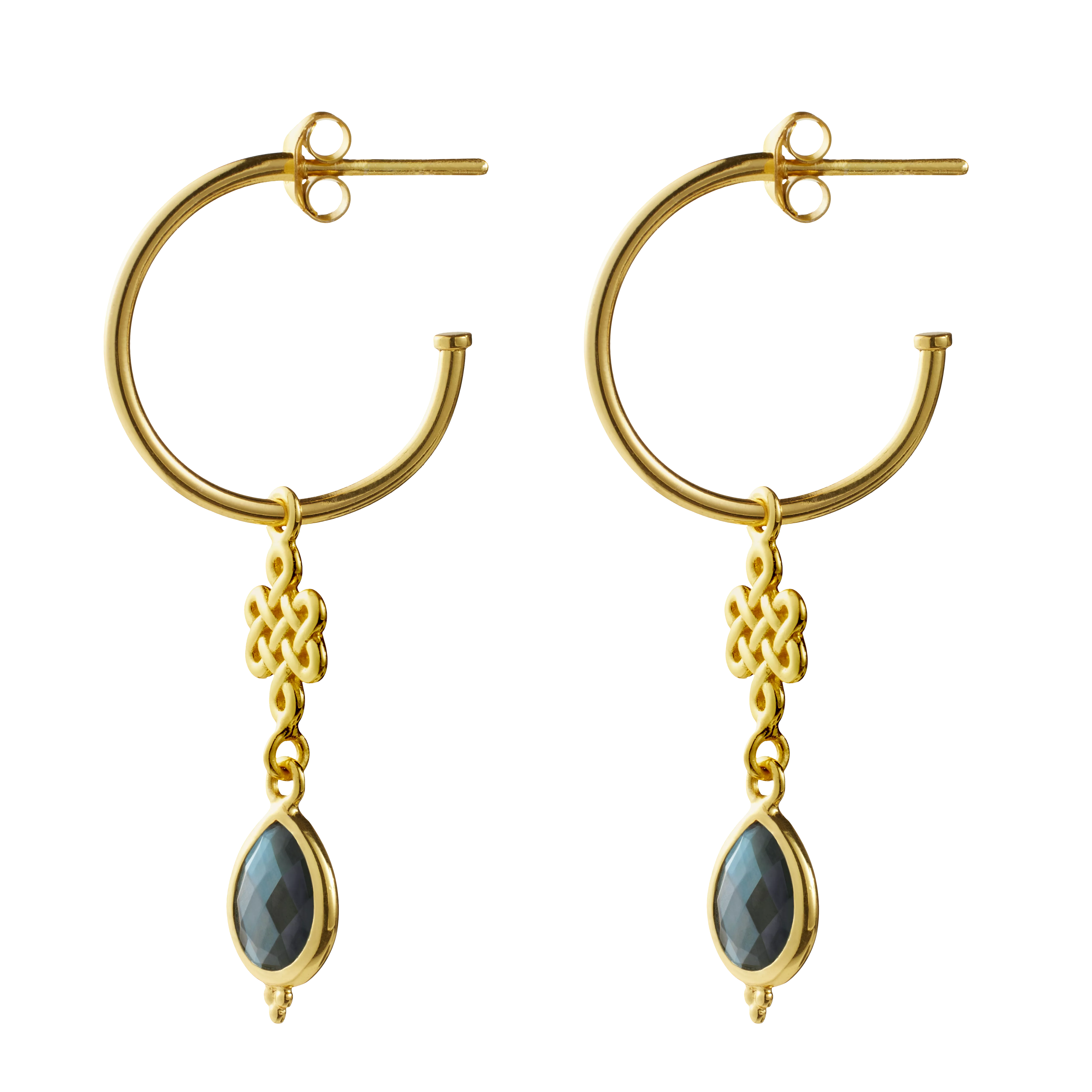 Infinity Hoops Pendant Earrings