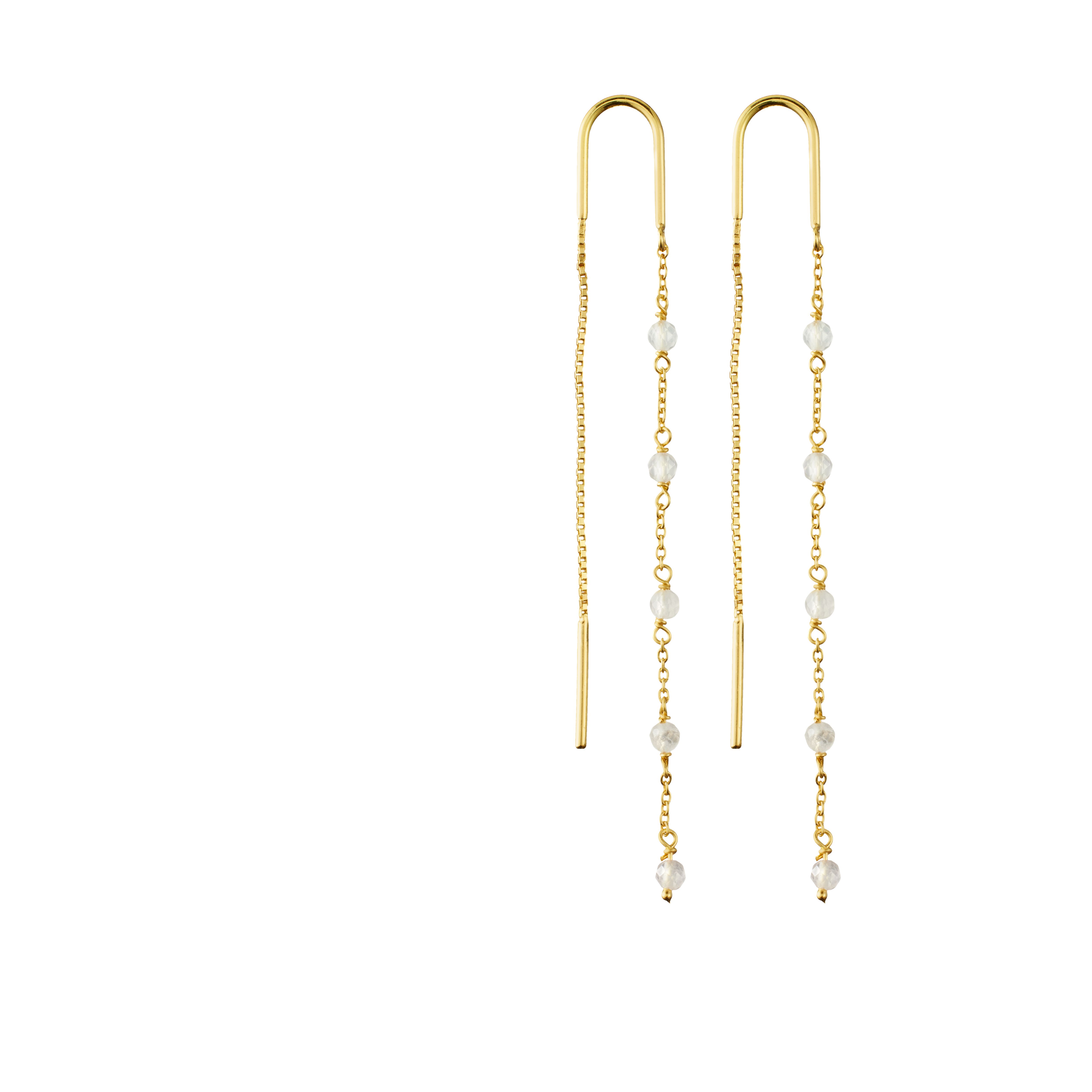 Infinity Stone Chain Earrings