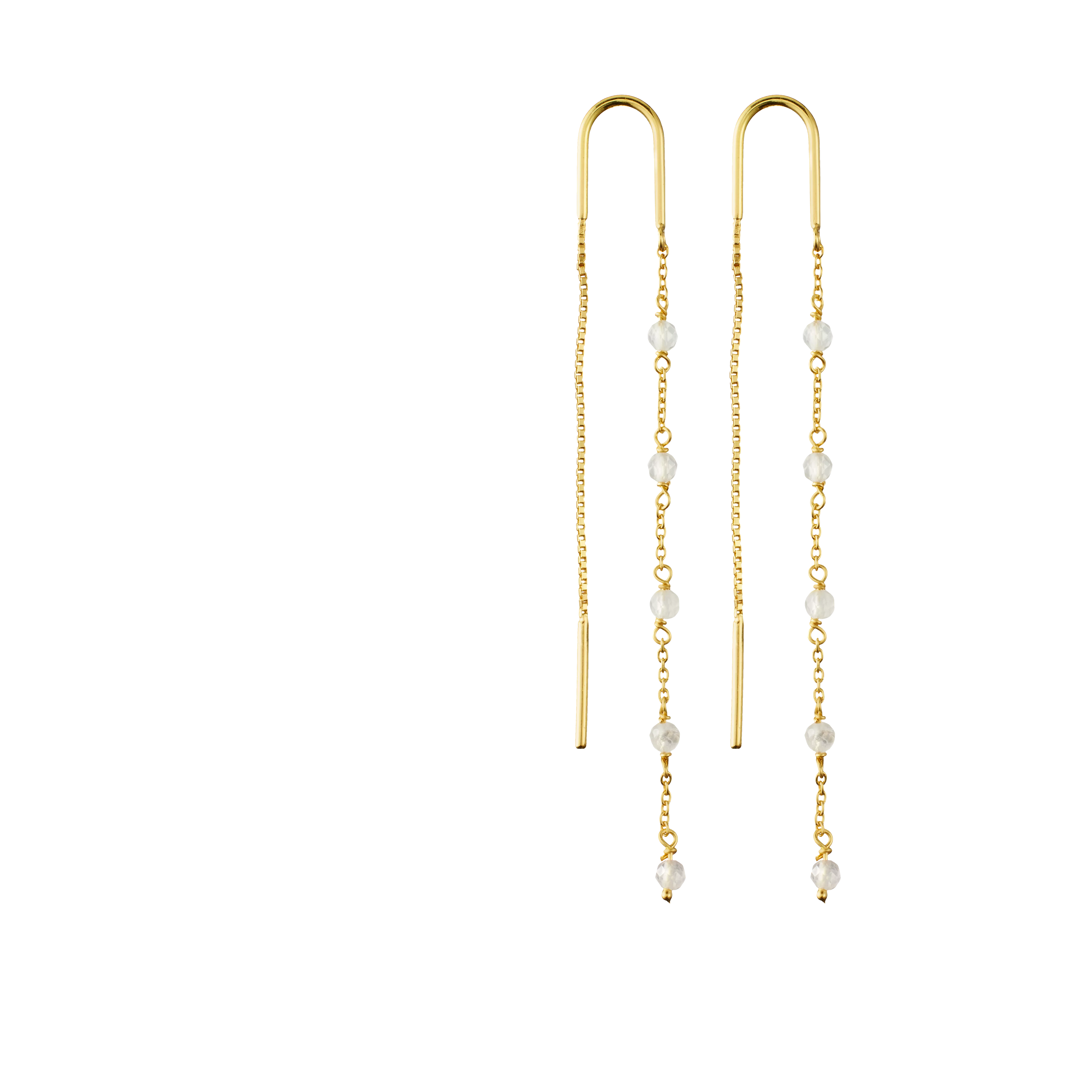 Infinity Stone Chain Earrings