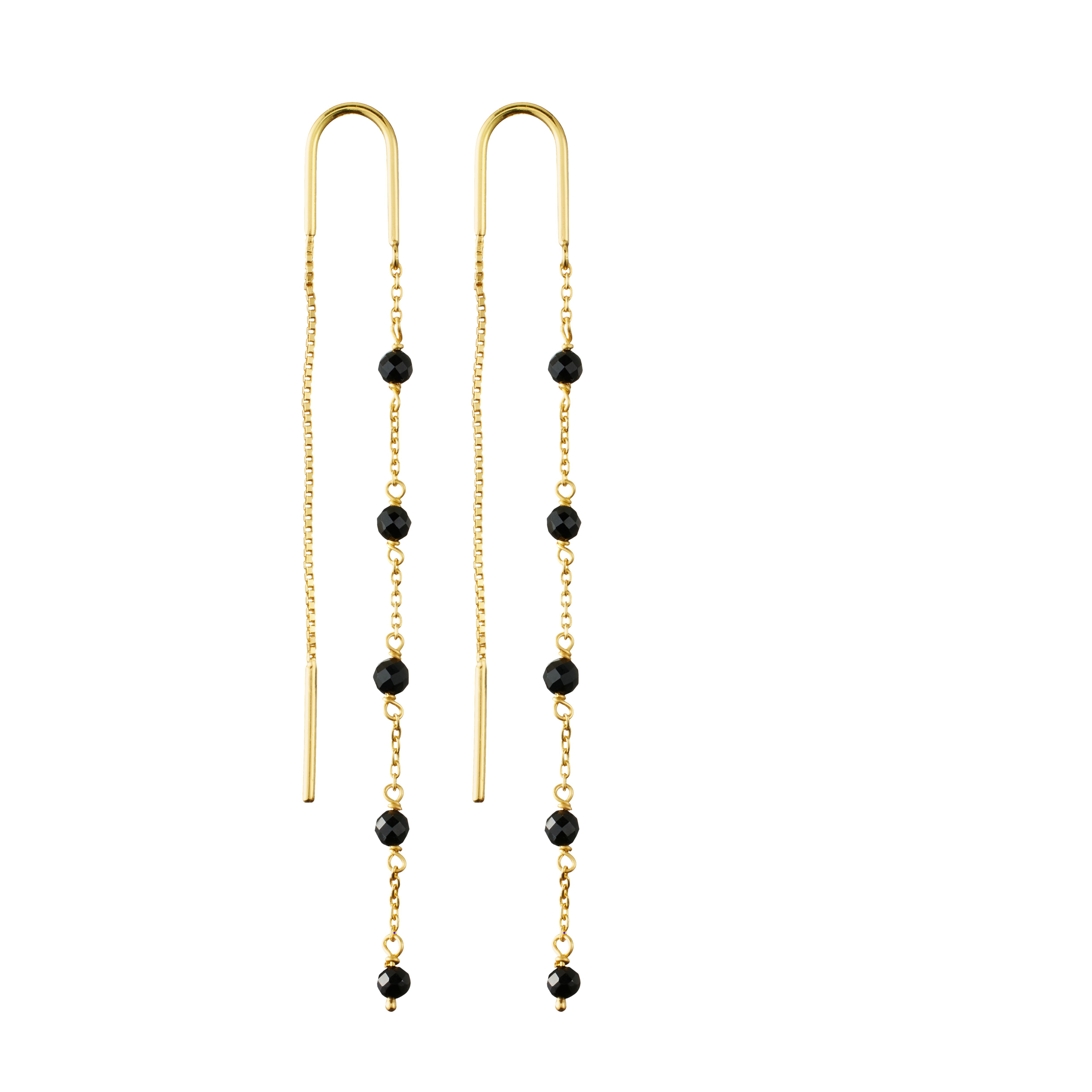 Infinity Stone Chain Earrings