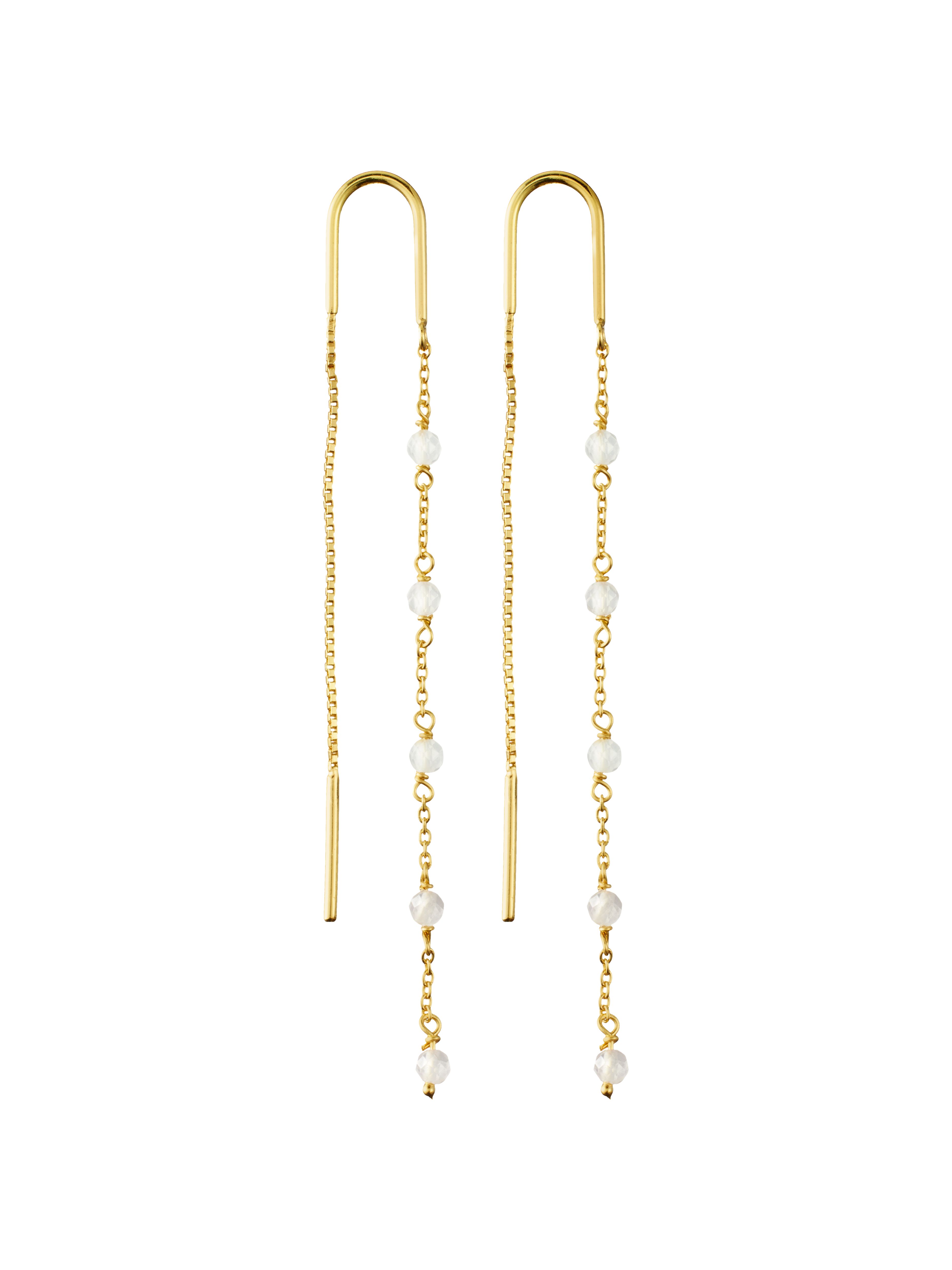 Infinity Stone Chain Earrings