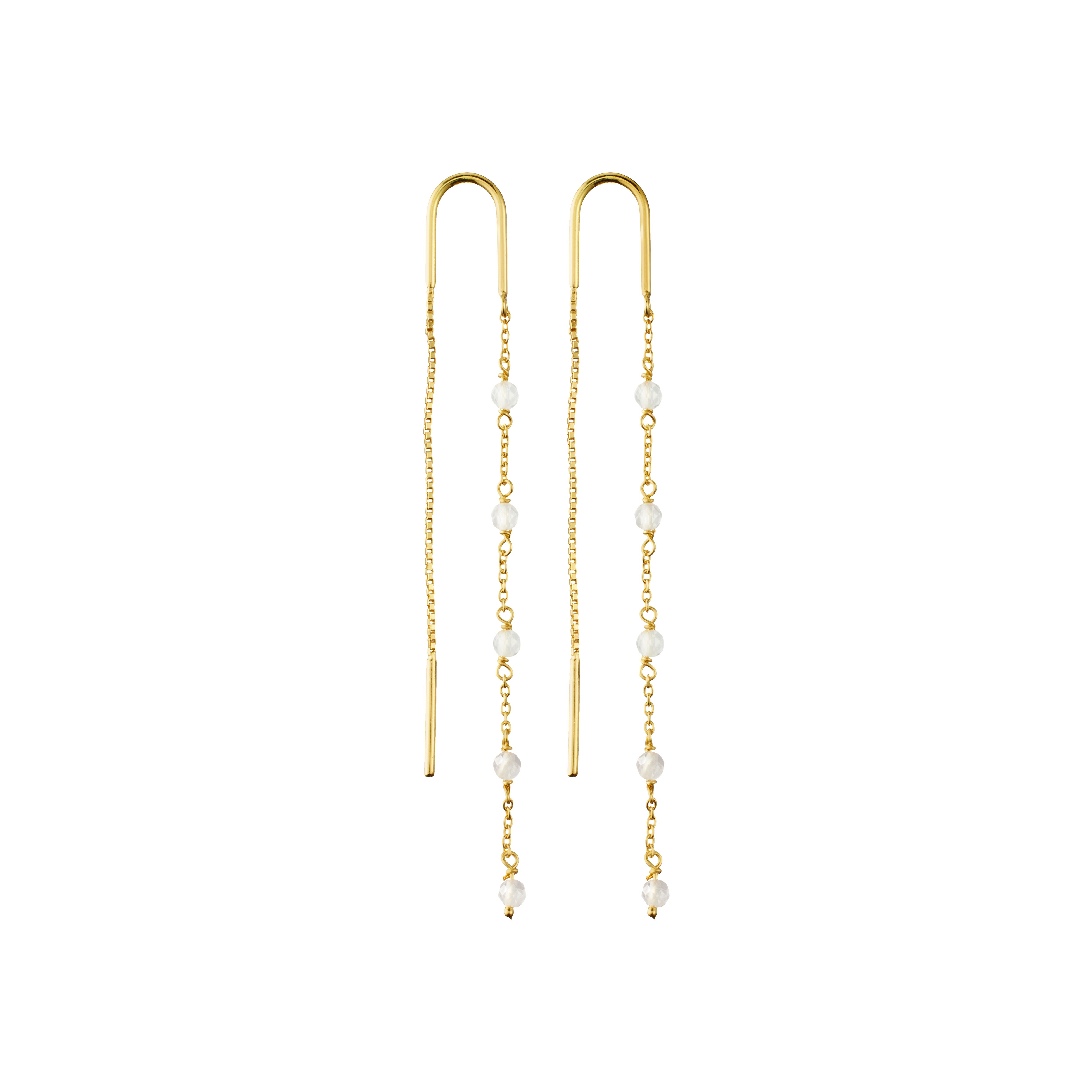 Infinity Stone Chain Earrings