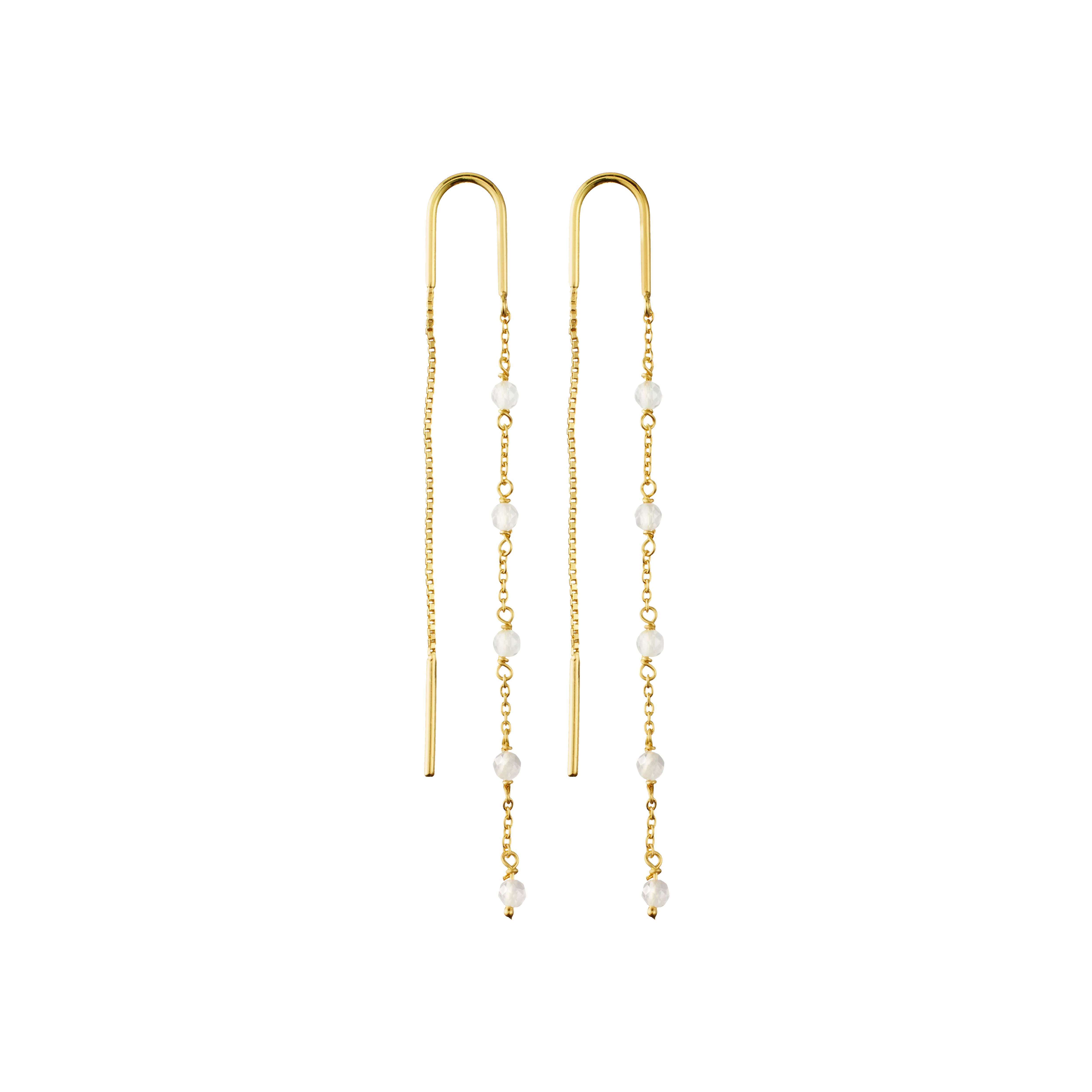 Infinity Stone Chain Earrings