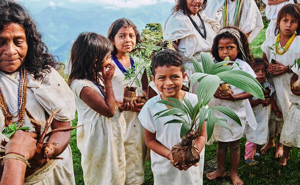 Eine Karte der Sierra Nevada de Santa Marta in Kolumbien, in der die indigene Gemeinschaft der Arhuaco lebt.