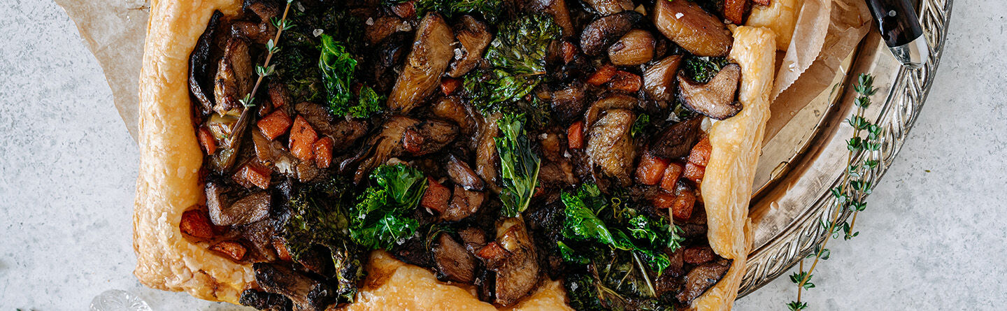 Sharing is caring - This mushroom pizza pastry is the perfect party dish