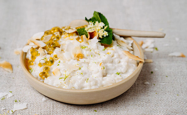 Rouhi’s signature coconut rice pudding - a dessert that will make your mouth water
