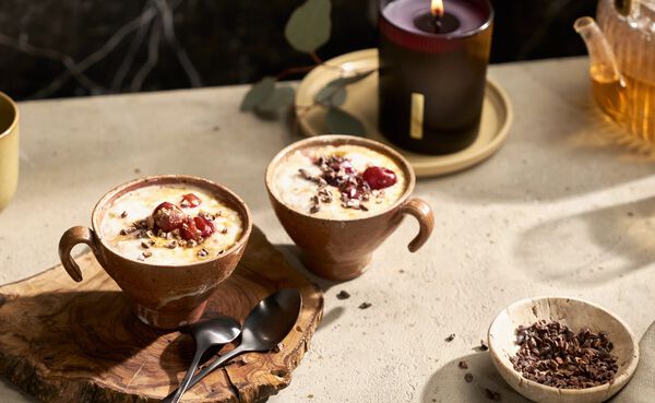 Cherry breakfast rice pudding—to sweeten your mornings