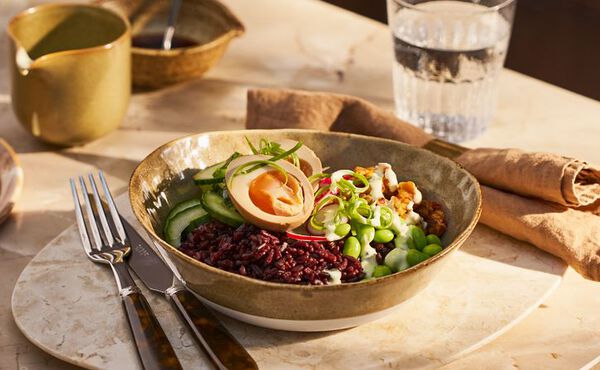 Make the most of leftovers with this delicious black rice bowl recipe