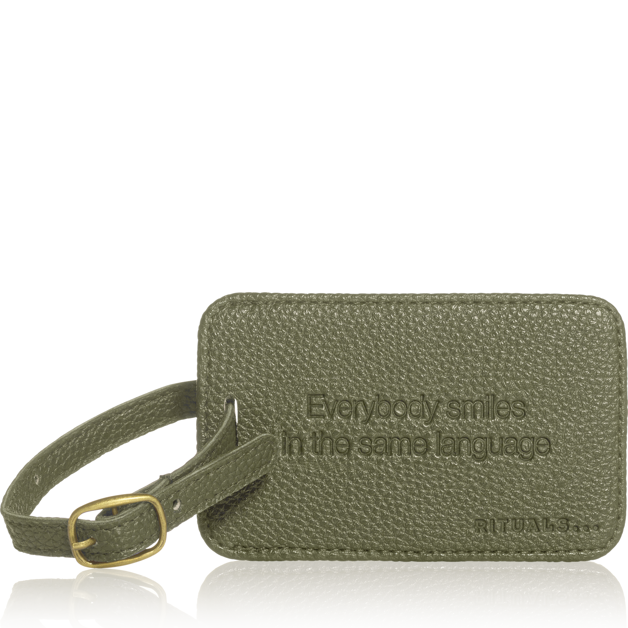 travel hang tag olive green travel tag rituals hangtag
