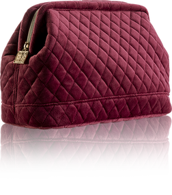 Luxury Travel Bag For Her- Velvet Burgundy
